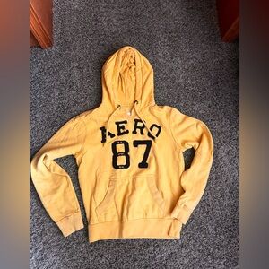 Aeropostale Yellow Hoodie with Navy Accents